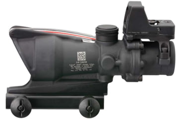 Image of Trijicon 4x32 ACOG Rifle Scope, Dual Illuminated Red Crosshair .223 Reticle w/ Colt Knob Thumbscrew Mount &amp; LED 3.25 MOA Red Dot RMR Type 2, Black, 100550