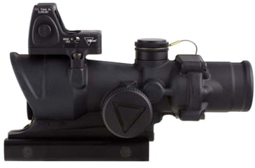 Image of Trijicon 4x32 ACOG Rifle Scope, LED Red Crosshair .223 Reticle w/ Colt Knob Thumbscrew Mount &amp; Adjustable LED 3.25 MOA Red Dot RMR Type 2, Black, 100564