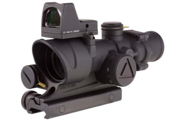 Image of Trijicon 4x32 ACOG Rifle Scope, LED Red Crosshair .223 Reticle w/ Colt Knob Thumbscrew Mount &amp; LED 3.25 MOA Red Dot RMR Type 2, Black, 100558