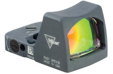 Image of Trijicon RMR Type 2 Automatic Red Dot Sight, 6.5 MOA Red Dot, RMR Mount, No Adjustable Button, Gray, 700643