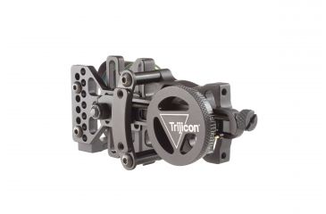 Image of Trijicon AccuPin Bow Sight - Green w/ Dovetail Base &amp; Larger Screw on AccuDial Mount, Left Hand, Black BW51G-BL