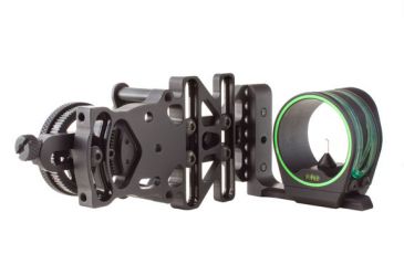 Image of Trijicon AccuPin Bow Sight Green with AccuDial Mount LH- Black BW51G-BL