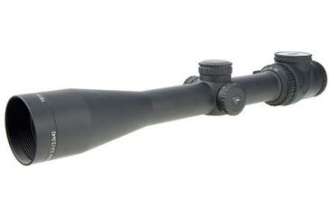 Image of Trijicon AccuPoint TR-26 2.5-12.5x42mm Rifle Scope, 30 mm Tube, Second Focal Plane, Black, Red BAC Triangle Post Reticle, MOA Adjustment, 200105