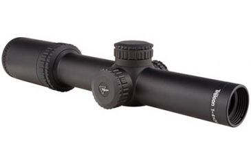 Image of OPEN BOX, DEALER DEMO, Trijicon AccuPower RS-24 1-4x24mm Rifle Scope, 30 mm Tube, Second Focal Plane, Black, Green MOA-Dot Crosshair w/ Dot Reticle, MOA Adjustment, 1900001-DMO