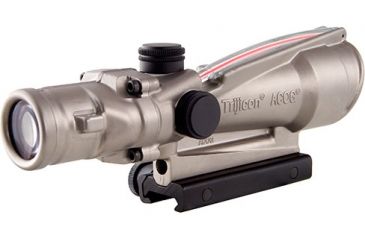 Image of Trijicon ACOG 3.5x35 Nickel Boron Dual Illum. Red Chevron .223 Ballistic Reticle w/ TA51 Mount TA11-C-100200