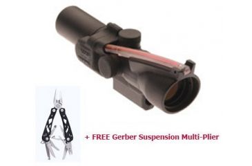 Image of Trijicon ACOG 3x24mm Rifle Scope with M16 Base - Red Crosshair Reticle w/ FREE Gerber Suspension Multi-Plier 1471