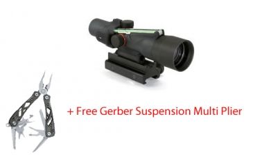 Image of Trijicon ACOG 3x30 Scope, Green Crosshair .223 REM Reticl &amp; Gerber Suspension Multi Plier