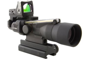 Image of Trijicon ACOG 3x30 Scope, Dual Illuminated Green Chevron.223 Ballistic Reticle, 9.0 MOA Green RMR Sight &amp; TA60 Mount TA33G8-RM05G