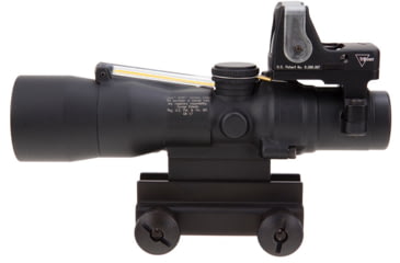 Image of Trijicon ACOG TA33 3x30mm Rifle Scope w/9.0 MOA Trijicon RMR Red Dot Sight RM05, Black, Amber Chevron .223 / 62 Grain Reticle, MOA Adjustment, 400119