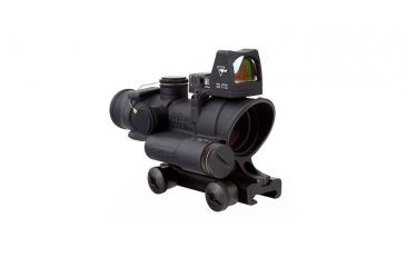 Image of Trijicon ACOG 4x32 LED Illum. Red Crosshair .223 Ballistic Reticle w/ TA51 Mount Adjustable LED RMR 3.25 MOA Red Dot Sight TA02-RM06