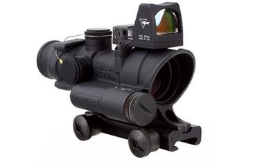 Image of Trijicon ACOG 4x32 LED Illum. Red Crosshair .223 Ballistic Reticle w/ TA51 Mount LED RMR 3.25 MOA Red Dot Sight TA02-RM01