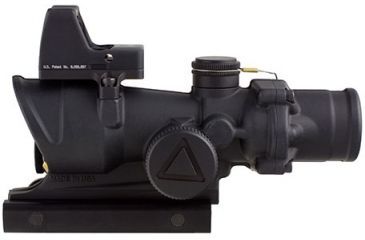 Image of Trijicon ACOG 4x32 LED Illum. Red Crosshair .223 Ballistic Reticle w/ TA51 Mount LED RMR 3.25 MOA Red Dot Sight TA02-RM01