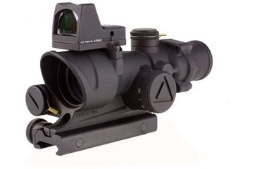 Image of Trijicon ACOG 4x32 LED Illum. Red Crosshair .223 Ballistic Reticle w/ TA51 Mount LED RMR 3.25 MOA Red Dot Sight TA02-RM01