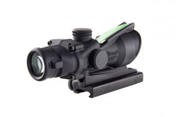 Image of Trijicon ACOG 4x32 Rifle Scope, Black w/TA51 Flattop Mount &amp; Illuminated Green Chevron BAC Reticle