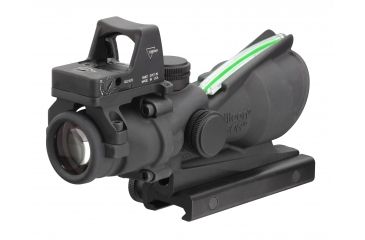 Image of Trijicon ACOG 4x32 Rifle Scope, Dual Ill Green Chevron .223 Ballistic Reticle, 4.0 MOA RMR Sight, TA51 Mount