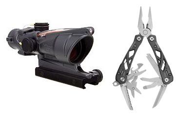 Image of Trijicon ACOG 4x32 Scope with TA51 Mount, CK-Sniper Gray, Tritium Only, Center Illuminated Amber Crosshair . 100317 w/ FREE Gerber Suspension Multi-Plier 1471