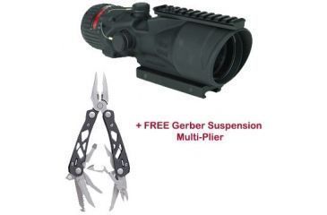 Image of Trijicon ACOG 6x48 Machine Gun Rifle Scopes w/ Red Chevron BAC includes TA75 Adapter and Trijicon RedDot with FREE Gerber Suspension Multi-Plier
