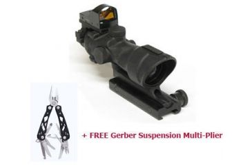 Image of Trijicon ACOG 4x32 Yellow Center Illumination Scope with Trijicon Red Dot Sight TA01NSN-TRD Rifle Scope Rifle scope with FREE Gerber Suspension Multi-Plier 1471