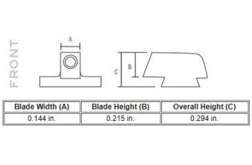Image of Trijicon Beretta PX4 Compact HD Night Sight Set - Orange Front Outline 600773