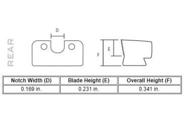 Image of Trijicon Beretta PX4 Compact HD Night Sight Set - Orange Front Outline 600773