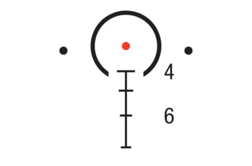Image of Trijicon Compact Dual Illuminated ACOG Scope, 2x20mm, Red, .223 Rapid Target RTR Reticle, Matte Black, 400388