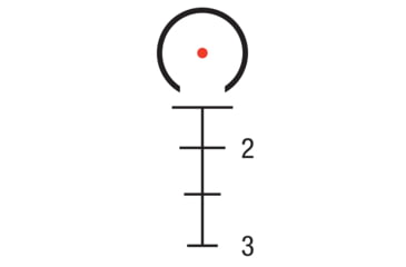 Image of Trijicon Compact Dual Illuminated ACOG Scope, 2x20mm, Red, 9mm PCC Rapid Target RTR Reticle, Matte Black, 400387