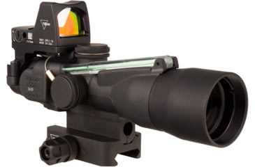 Image of Trijicon Compact Dual Illuminated Q-LOC ACOG/RMR Scope, 3x30 mm, Green, Horseshoe Dot Reticle, Matte Black, 400394