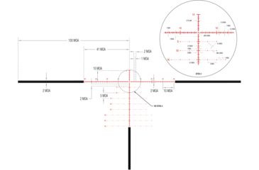 Image of Trijicon Credo CR1036 2-10x36mm Rifle Scope, 30 mm Tube, First Focal Plane, Black, Red MOA Precision Tree Reticle, MOA Adjustment, 2900037