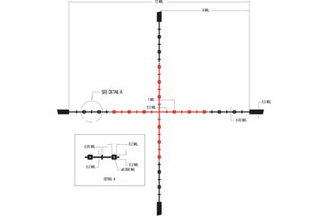 Image of Trijicon Credo CR940 3-9x40mm Rifle Scope, 1 in Tube, Second Focal Plane, Black, Red MIL-Square Crosshair Reticle, Mil Rad Adjustment, 2900041