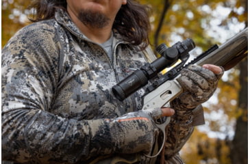 Image of Trijicon Credo HX Riflescope, 1-10x28mm, 34mm Tube, First Focal Plane, Red/Green MOA Segmented Circle Enhanced Reticle, Exposed Elevation Adjuster w/Return to Zero Feature, Black, 2900049