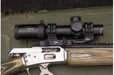 Image of Trijicon Credo HX Riflescope, 1-10x28mm, 34mm Tube, First Focal Plane, Red/Green MOA Segmented Circle Enhanced Reticle, Exposed Elevation Adjuster w/Return to Zero Feature, Black, 2900049