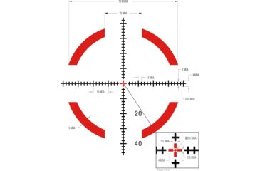 Image of Trijicon Credo HX CRHX828 1-8x28mm Rifle Scope, 34 mm Tube, First Focal Plane, Black, Green/Red MOA Segmented Circle Reticle, MOA Adjustment, 2900031