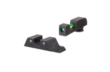 Image of Trijicon DI Night Sight Set, Dual-Illuminated, U-Notch, Tritium Green Front Color/ Rear Color, Large Frame Glock Models, 601104