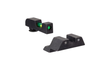 Image of Trijicon DI Night Sight Set, Dual-Illuminated, U-Notch, Tritium Green Front Color/ Rear Color, Standard Frame Glock Models, 601102