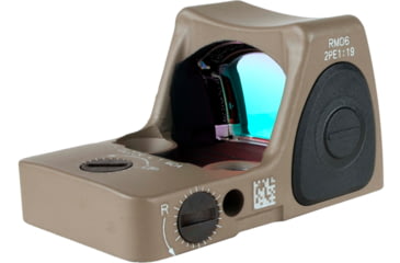 Image of Trijicon Dual Defense RMR Type 2 1x Reflex Red Dot Sight w/ M17/18 Mount, No Tritium, 1x, 3.25 MOA Reticle, FDE, RM06-C-700815