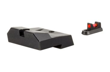 Image of Trijicon Fiber Optic Pistol Front/Rear Sight Set, Red Fiber Stick, CZ P-10/P-10C, Black, 601065