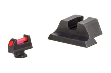 Image of Trijicon Fiber Optic Pistol Front/Rear Sight Set, Red Fiber Stick, Glock 42/43, Black, 601029