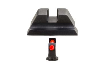 Image of Trijicon Fiber Optic Pistol Front/Rear Sight Set, Red Fiber Stick, Glock 42/43, Black, 601029