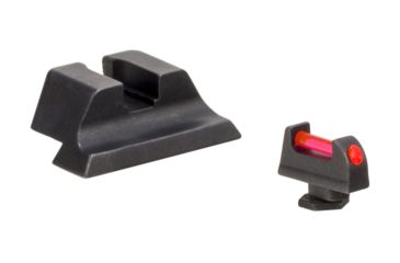 Image of Trijicon Fiber Optic Pistol Front/Rear Sight Set, Red Fiber Stick, Glock 42/43, Black, 601029