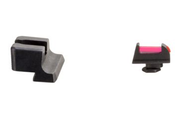 Image of Trijicon Fiber Optic Pistol Front/Rear Sight Set, Red Fiber Stick, Glock 42/43, Black, 601029