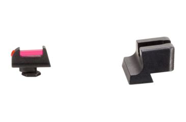 Image of Trijicon Fiber Optic Pistol Front/Rear Sight Set, Red Fiber Stick, Glock 42/43, Black, 601029