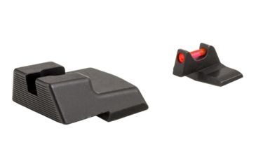 Image of Trijicon Fiber Optic Pistol Front/Rear Sight Set, Red Fiber Stick, H&amp;K .45/.45Tactical, Black, 601044