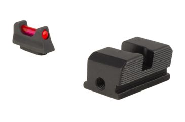Image of Trijicon Fiber Optic Pistol Front/Rear Sight Set, Red Fiber Stick, Walther P99/PPQ/PPQ M2, Black, 601053