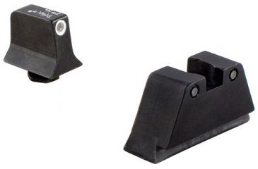 Image of Trijicon For Glock Suppressor Night Sight Set - White Outline Front, Black Outline Rear for Calibers 9mm, .40, .45 G.A.P., .357, and .380 600658