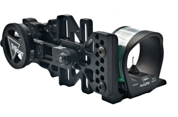 Image of Trijicon GEN 1 AccuPin Bow Sight Grn w Smaller Screw AccuDial Mount, Bubble Dial LH- Black BW51G-BLN