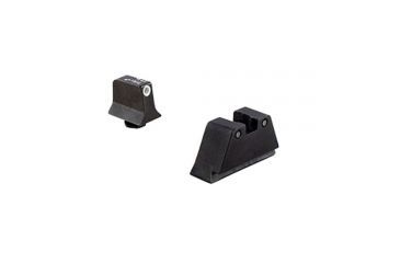 Image of Trijicon For Glock Sup Night Sight w/ Wht Outline/Grn Lamps, White/Black, Suppressor Night Sight Set 196577