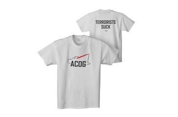 Image of Trijicon Short Sleeve Graphic T-Shirt w/Terrorist Tagline - XXL, White AP44XXL