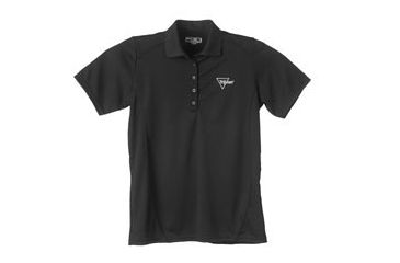 Image of Trijicon Womens Short Sleeve Polo Shirt w/Tirjicon Logo - Small, Black AP46S