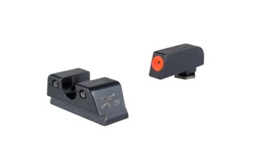 Image of Trijicon HD Tritium Night Sights - Rear - Orange Front Outline - for GLOCK Models 42,43,43x,43X MOS, 48, 48 MOS, Black, GL134-C-601162