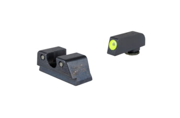 Image of Trijicon HD Tritium Night Sights - Rear - Yellow Front Outline - for GLOCK Models 42,43,43x,43X MOS, 48, 48 MOS, Black, GL143-C-601163